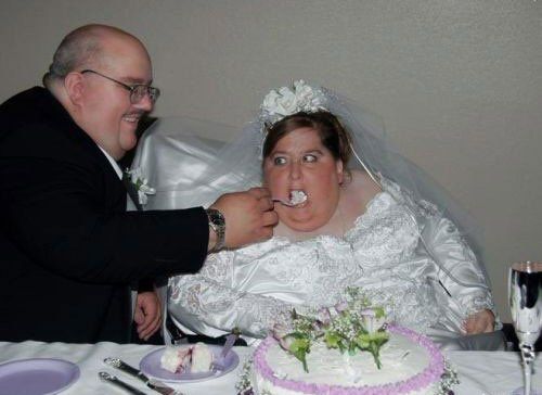 Image result for ugliest wedding couple images